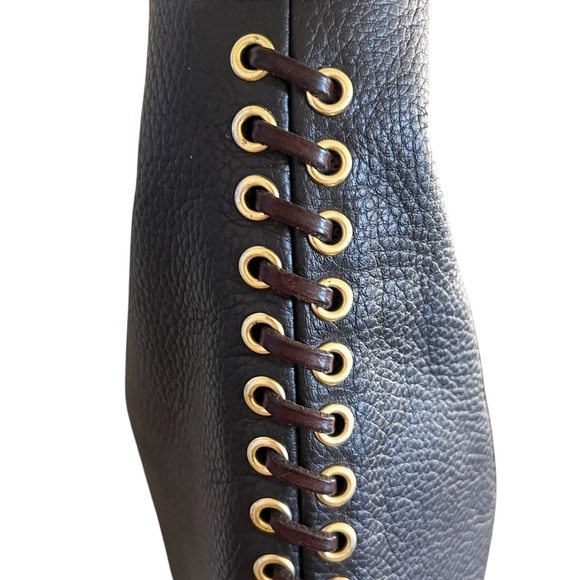 Vintage Dooney & Bourke Pebble Grain Whipstitch Hobo Bag Logo Lock 7306847 - Picture 7 of 16